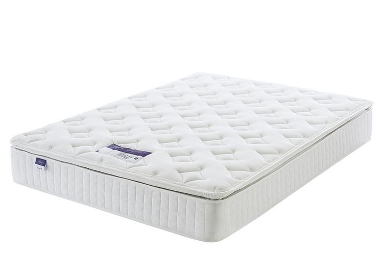 Silentnight miracoil pillow top mattress king size discount