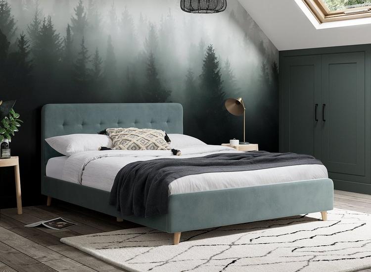 Grey low clearance bed frame