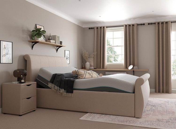 Adjustable double bed shop frame